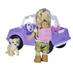 Evi Love Safari – bábika v autíčku so zvieratkami
